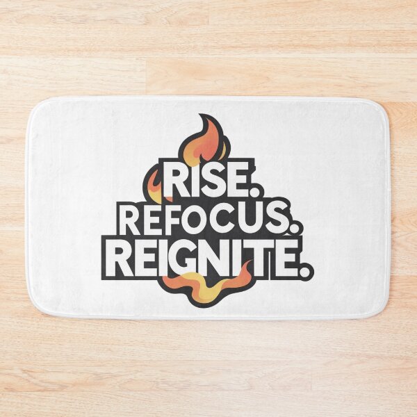 Item preview, Rise. Refocus. Reignite. – Bold Minimalist Motivational Quote Design designed and sold by Irene Catchmind.