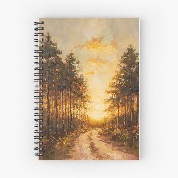 Item preview, Golden Forest Path at Sunset Glow designed and sold by AITuneSphere.