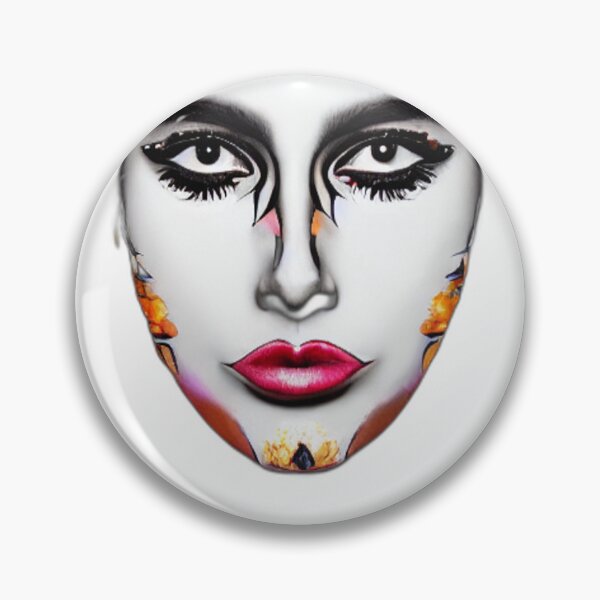Item preview, Floral Glam Mask – Surreal Beauty in Contrast designed and sold by Imprintmarket.