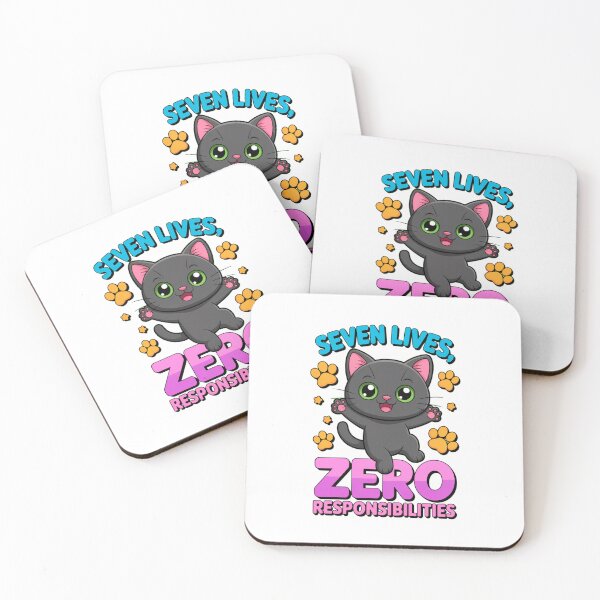 Item preview, Copia de Copia de Copy of Seven Lives, Zero Responsibilities - Funny Cat Design 02 designed and sold by NeoCrea.