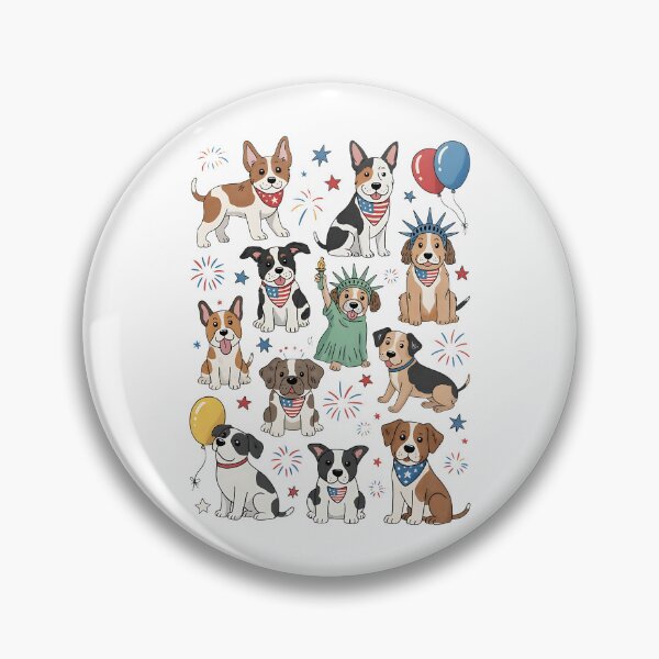Item preview, Patriotic Dogs 4th of July Cute USA Dog Independence Day designed and sold by BakeryDozen.