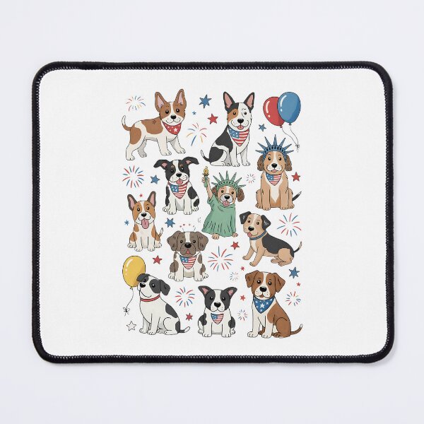 Item preview, Patriotic Dogs 4th of July Cute USA Dog Independence Day designed and sold by BakeryDozen.