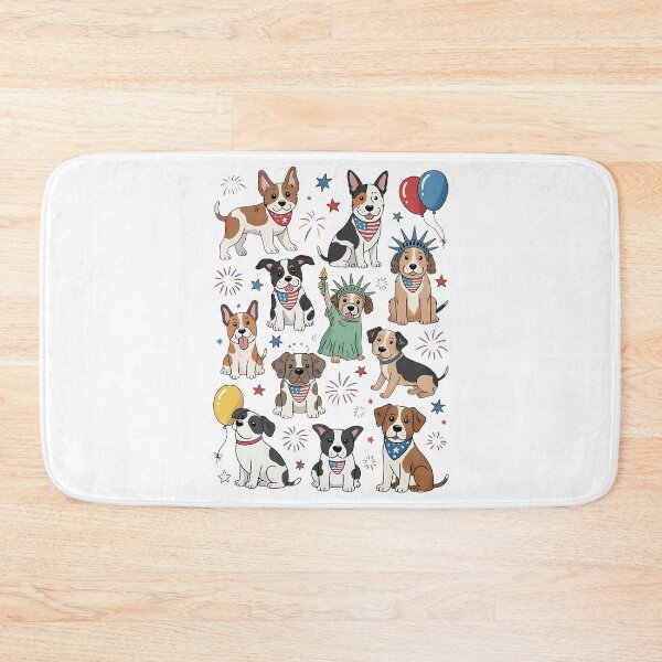 Item preview, Patriotic Dogs 4th of July Cute USA Dog Independence Day designed and sold by BakeryDozen.