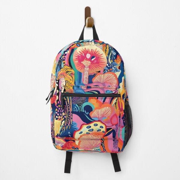 Item preview, Abstract Alien Mushrooms Retro 70s Psychedelics Goblincore Style Pattern designed and sold by SecretDicer.
