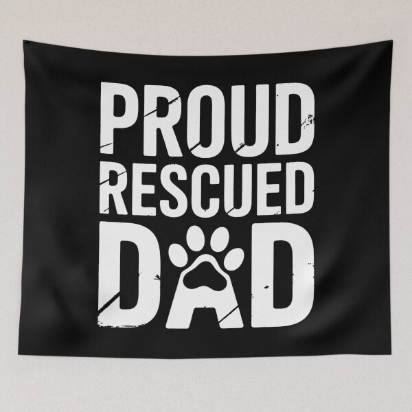 Item preview, Proud Rescue Dad - Vintage Retro Mens Dog Lover designed and sold by BakeryDozen.