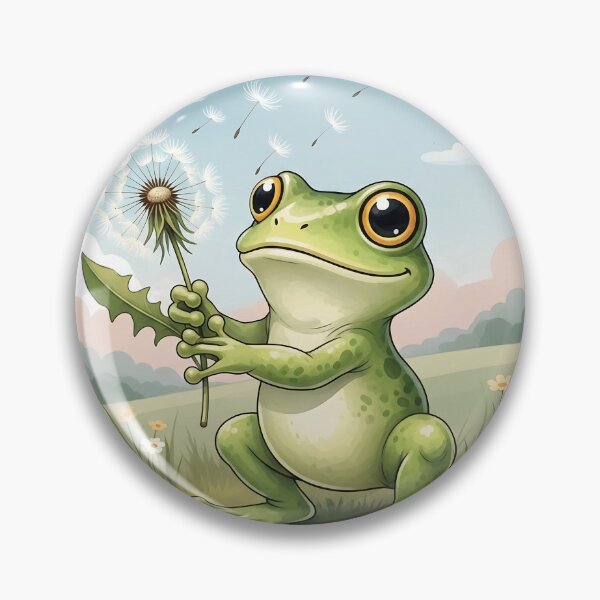 Item preview, Little Frog with Dandelion | Tiny Joy designed and sold by bangsy.
