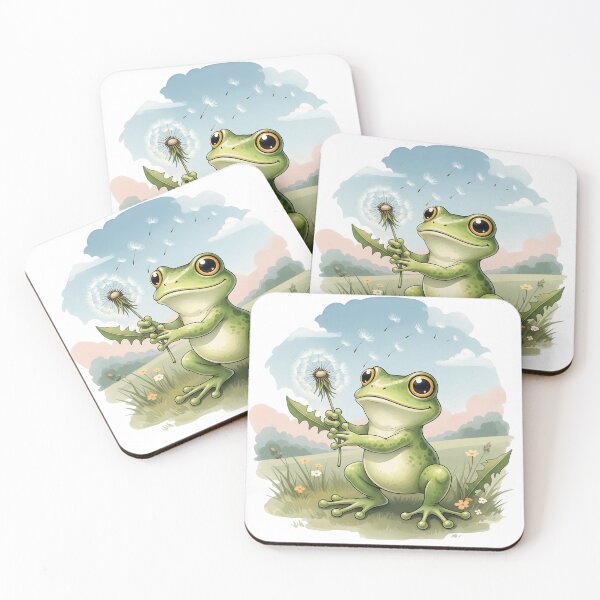 Item preview, Little Frog with Dandelion | Tiny Joy designed and sold by bangsy.