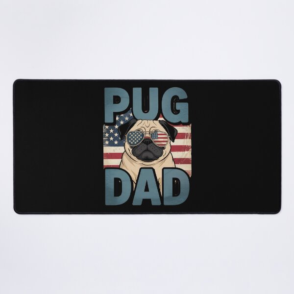 Item preview, Pug Dad Dog Fathers Day Patriotic pug Dad Dog USA Flag designed and sold by BakeryDozen.