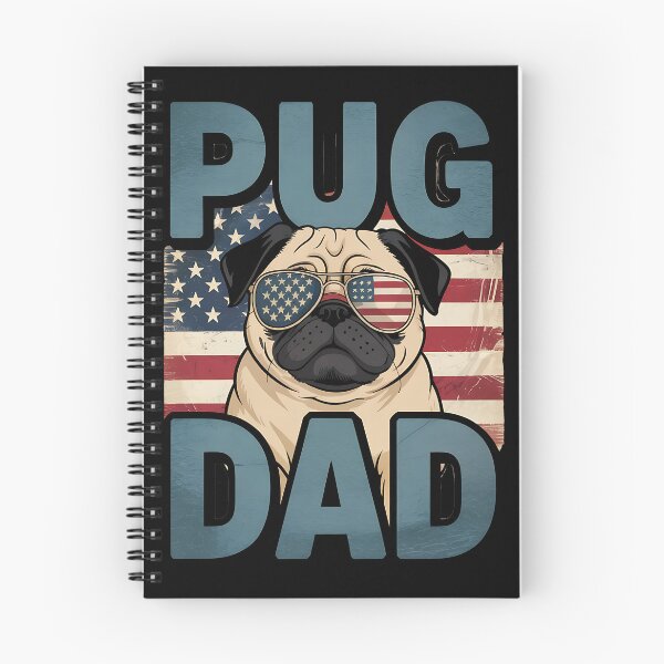 Item preview, Pug Dad Dog Fathers Day Patriotic pug Dad Dog USA Flag designed and sold by BakeryDozen.