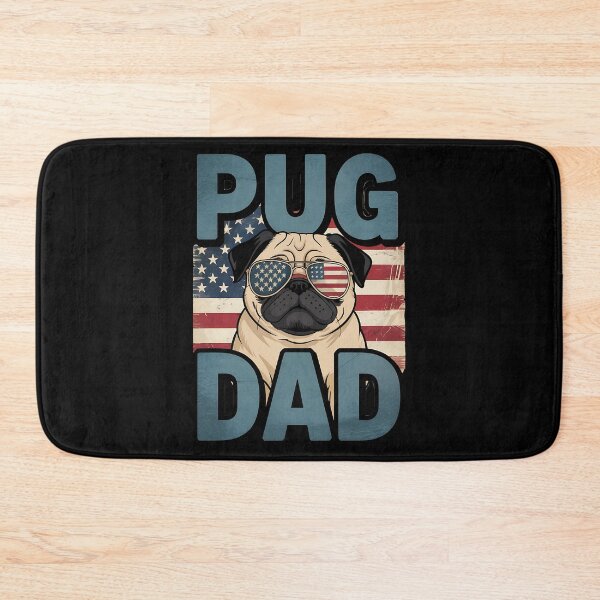 Item preview, Pug Dad Dog Fathers Day Patriotic pug Dad Dog USA Flag designed and sold by BakeryDozen.