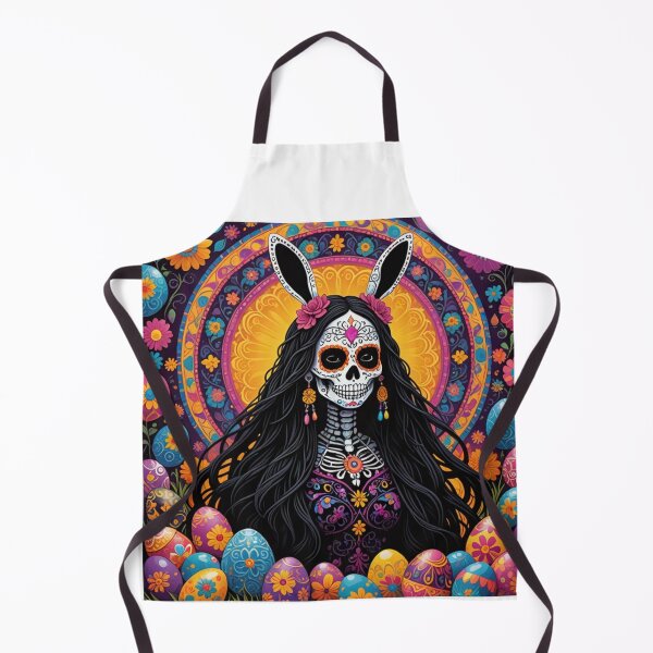 Item preview,  Easter Female Skeleton Bunny Ears La Muerta designed and sold by bbbeyond.