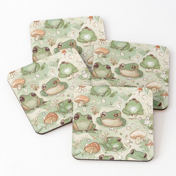 Item preview, ✨ Cozy Frog Mushroom Cottagecore Pattern ✨ designed and sold by Doodle-Muffin.