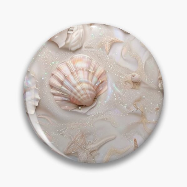 Item preview, Pastel Seashell Glitter Beach Pattern designed and sold by Doodle-Muffin.