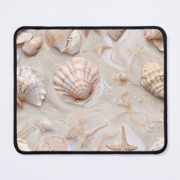 Item preview, Pastel Seashell Glitter Beach Pattern designed and sold by Doodle-Muffin.