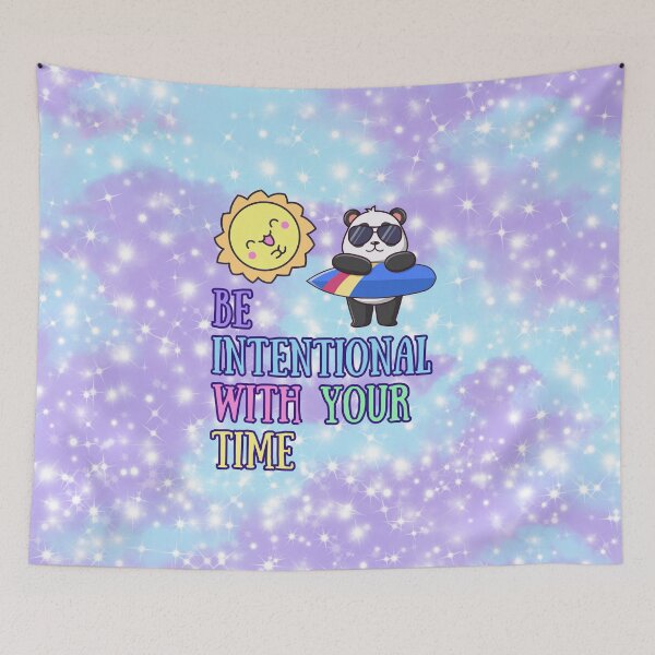 Item preview, Be Intentional With Your Time – Surfing Panda Design designed and sold by MagicContOasis.
