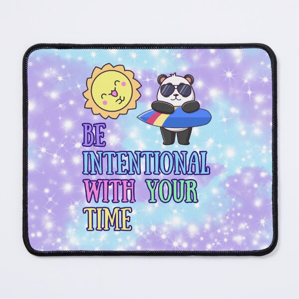 Item preview, Be Intentional With Your Time – Surfing Panda Design designed and sold by MagicContOasis.