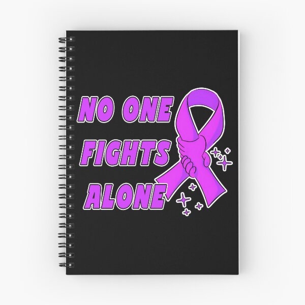 Item preview, Nadie lucha solo – Lazo morado audaz Apoya la lucha contra el cáncer designed and sold by CreativeKami.