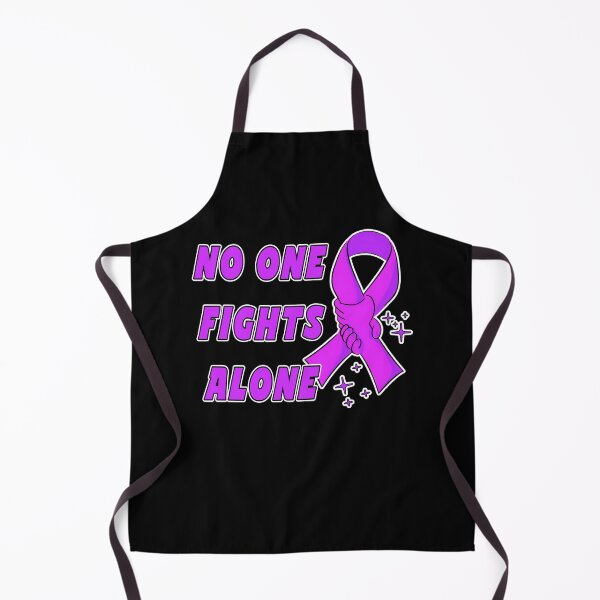 Item preview, No One Fights Alone – Bold Purple Ribbon Support fight against cancer designed and sold by CreativeKami.