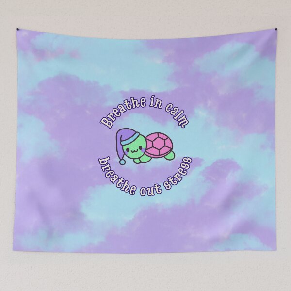 Item preview, Breathe in Calm, Breathe out Stress – Cute Turtle Relaxation Design designed and sold by MagicContOasis.