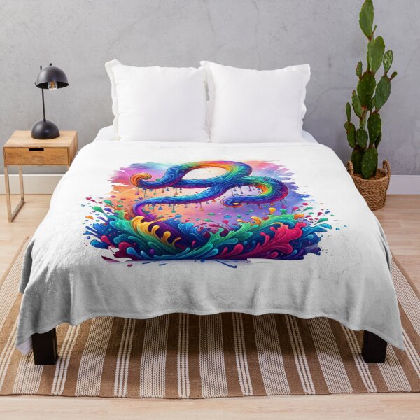 Item preview, Vibrant Leo Constellation Abstract Rainbow Galaxy Art Print designed and sold by NSB-Design.