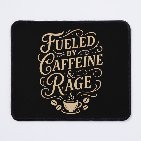 Item preview, Fueled By Caffeine & Rage - Funny Gifts For Coffee Lovers designed and sold by LovelyEvaDesign.
