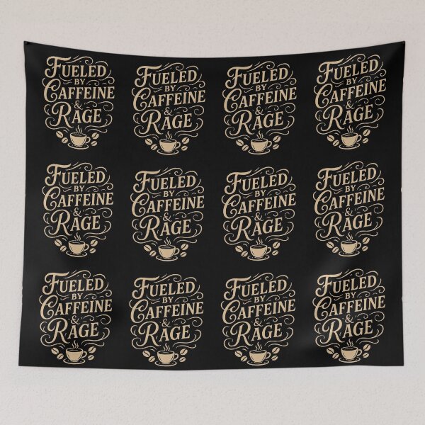 Item preview, Fueled By Caffeine & Rage - Funny Gifts For Coffee Lovers designed and sold by LovelyEvaDesign.