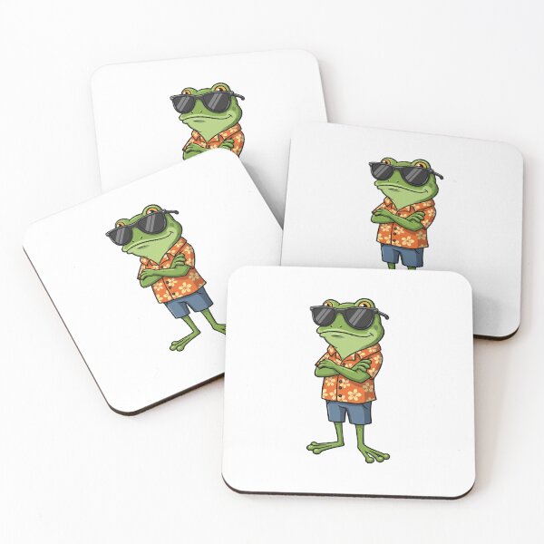Item preview, Cool Cartoon Frog with Sunglasses – Funny Vintage T-Shirt Design designed and sold by Balasan.