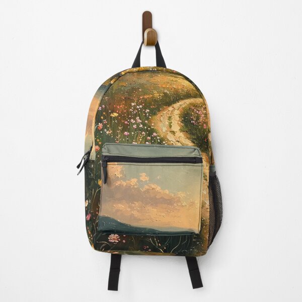 Item preview, Sunset Path through Wildflower Meadow designed and sold by AITuneSphere.