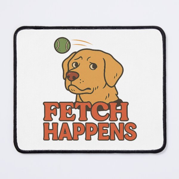 Item preview, Fetch Happens – Funny Retro Dog Design with Tennis Ball Twist designed and sold by Domci.