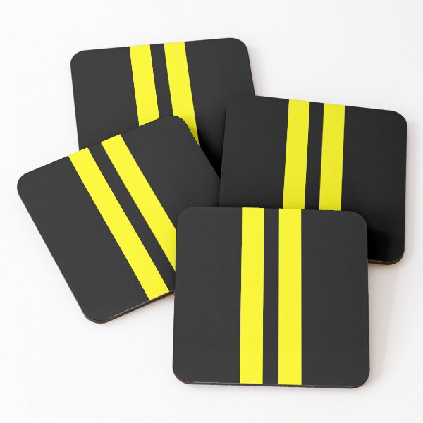Item preview, Dual Racing Stripes - Large Gap (Yellow on Black) designed and sold by Racing Stripes Only.