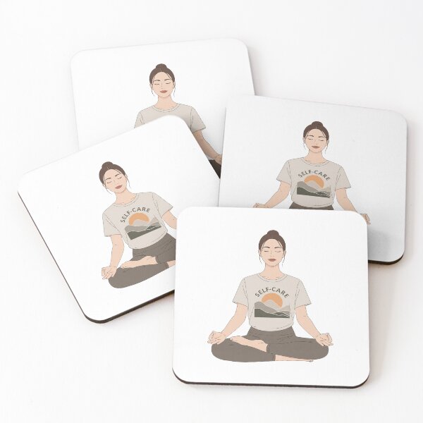Item preview, Self care girl in lotus position  designed and sold by DropRomance.