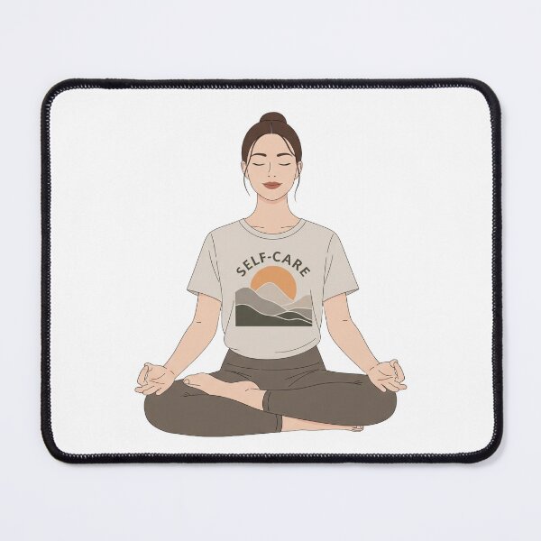 Item preview, Self care girl in lotus position designed and sold by DropRomance.