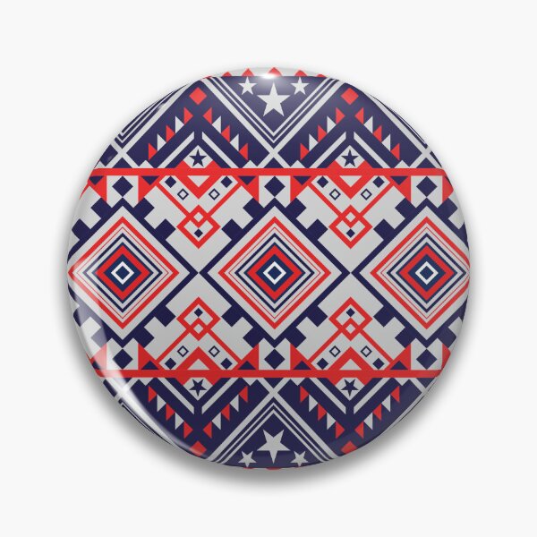 Item preview, Patriotic Geometric Fabric Pattern with Stars and Diamonds designed and sold by DesignByNui.