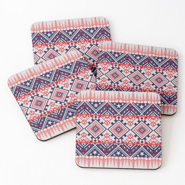 Item preview, Patriotic Geometric Fabric Pattern with Stars and Diamonds designed and sold by DesignByNui.