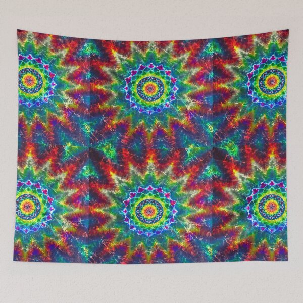 Item preview, Mandala hippie con teñido anudado batik designed and sold by AuroraXGreen.