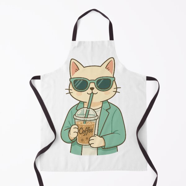 Item preview, Cool Cat Drinking Iced Coffee designed and sold by rachada99.