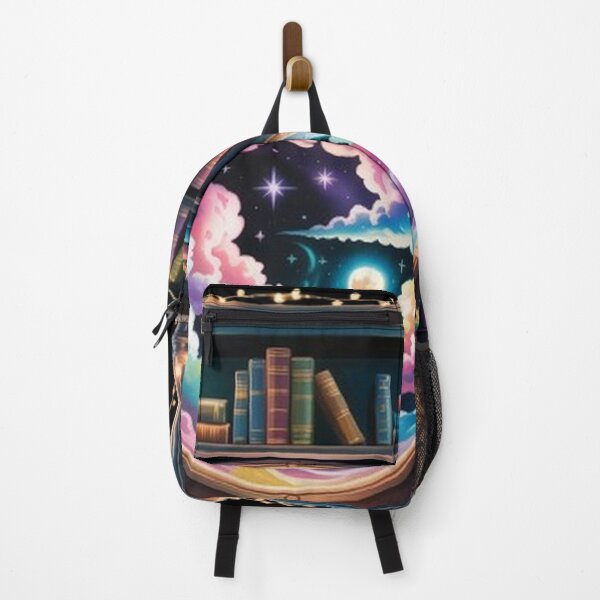 Item preview, Dreamcore Bookshelf Portal • Magical Night Library Art • Cottagecore Fantasy Decor designed and sold by EverMuse_0_0.