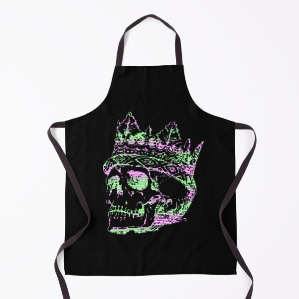 Item preview, Cyber Skull King – Glitch Art Skull with Crown designed and sold by GNStyle.