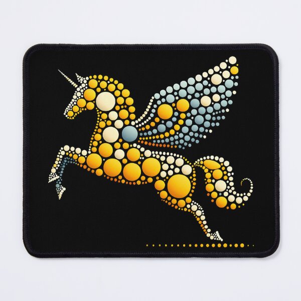 Item preview, Majestic Winged Unicorn in Modern Pointillism Dot Design designed and sold by NSB-Design.