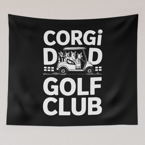 Item preview, Retro Corgi Dad Golf Club Cute Dog Swinging Golf Fathers Day designed and sold by BakeryDozen.