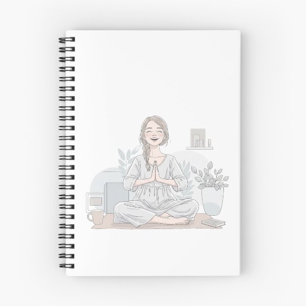 Item preview, Happy girl in lotus position  designed and sold by DropRomance.
