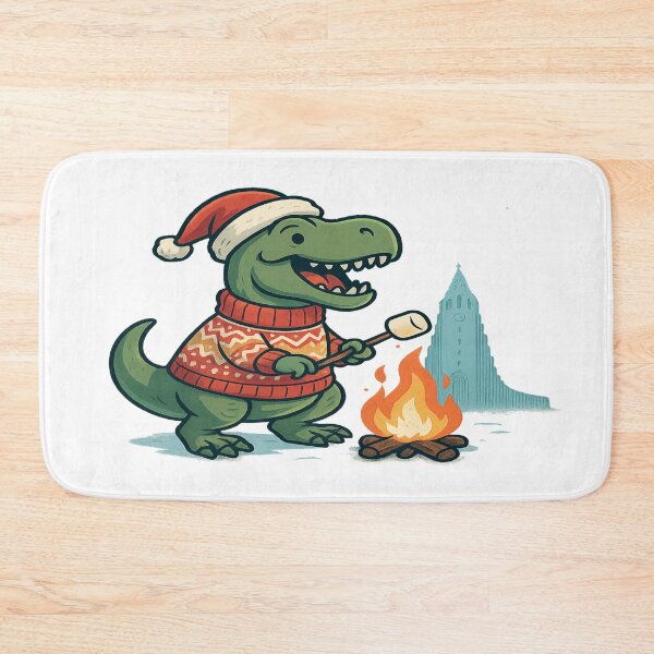 Item preview, Merry Christmas Dinosaur – Funny Reykjavik Dino Under Christmas Lights designed and sold by Globalcitytees.