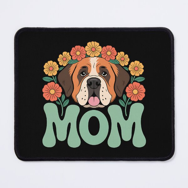Item preview, Retro Flower Saint Bernard Mom Grandma Mother's Day designed and sold by BakeryDozen.