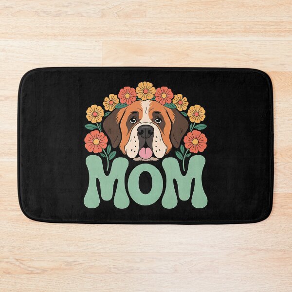 Item preview, Retro Flower Saint Bernard Mom Grandma Mother's Day designed and sold by BakeryDozen.