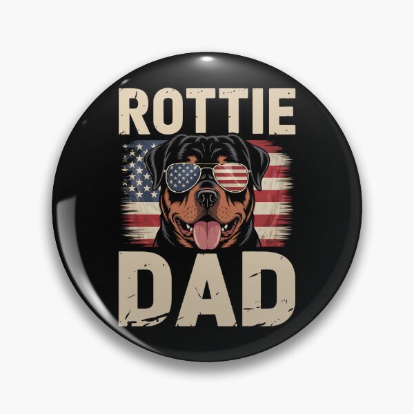 Item preview, Rottie Dad Dog Fathers Day Patriotic Rottweiler Dog USA Flag designed and sold by BakeryDozen.