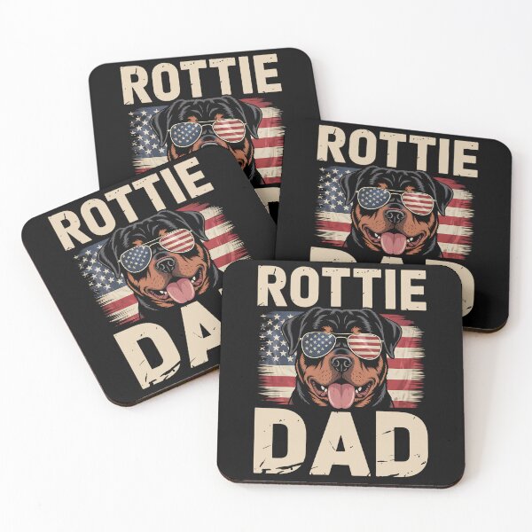 Item preview, Rottie Dad Dog Fathers Day Patriotic Rottweiler Dog USA Flag designed and sold by BakeryDozen.