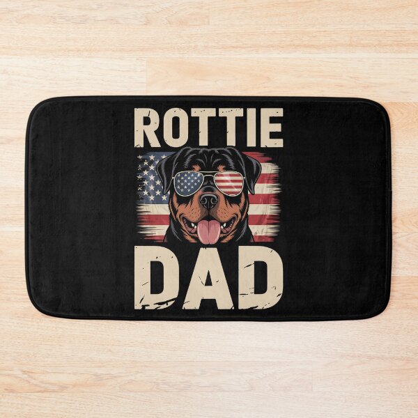 Item preview, Rottie Dad Dog Fathers Day Patriotic Rottweiler Dog USA Flag designed and sold by BakeryDozen.