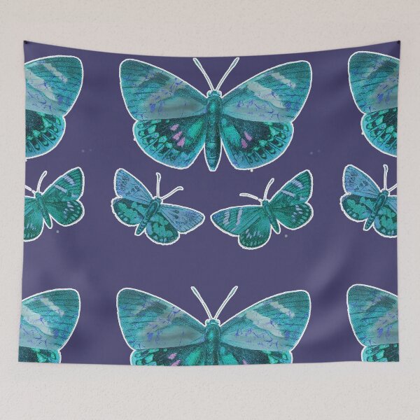 Item preview, Batik Butterflies Teal and Pink designed and sold by AuroraXGreen.