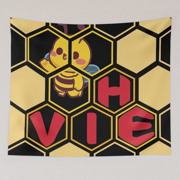 Item preview, Bee  |   Bee in Hive – Cartoon Honeycomb Design designed and sold by ManyVersee.
