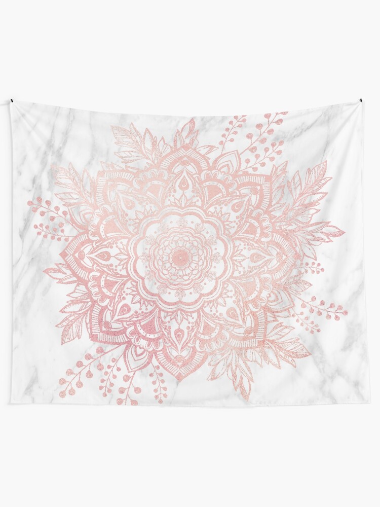 Alternate view of Queen Starring of Mandala-White Marble Tapestry